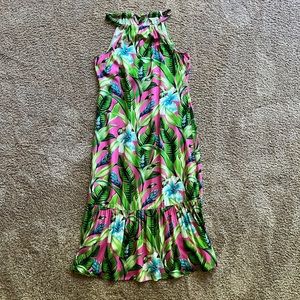 Tommy Bahama Tulum Blooms tropical maxi/midi dress
